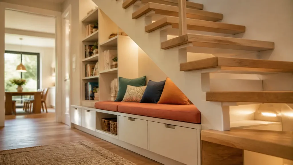 Rangement, bureau ou coin lecture sous un escalier ouvert : quelle solution choisir ?