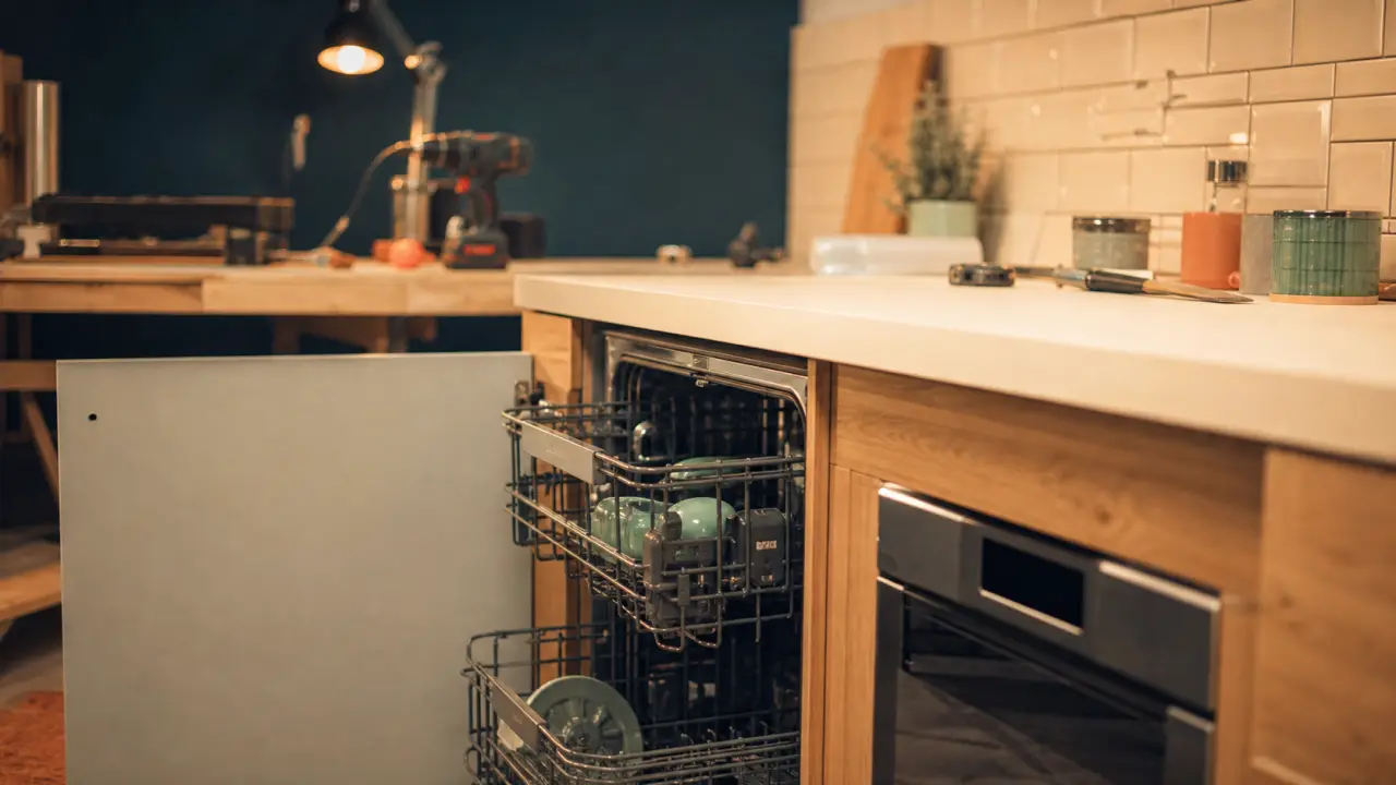 Différence entre encastrable et intégrable : façade visible et niche avec ventilation