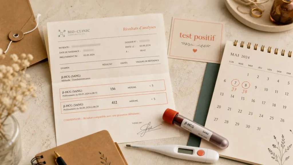 Grossesse chimique : test positif, bêta-hCG qui baisse et signes à surveiller