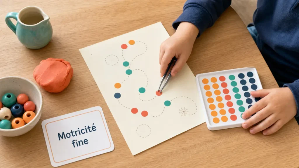 Motricité fine chez l’enfant : repères d’âge, gestes du quotidien et activités utiles