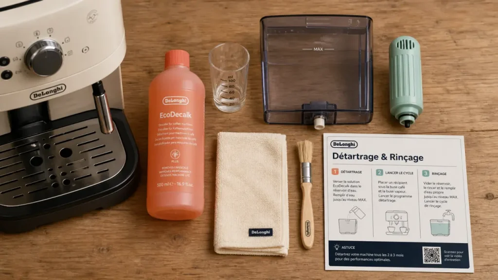 Voyant orange, filtre et erreurs à éviter : nettoyer une machine à café Delonghi sans faux pas