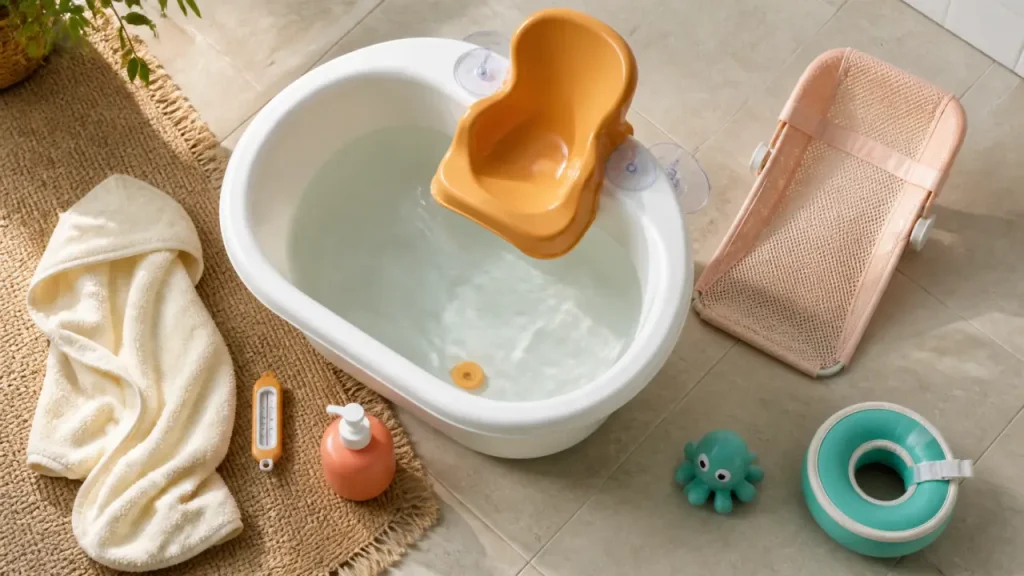 Transat, siège ou anneau de bain : lequel choisir selon l’âge et la posture de bébé ?
