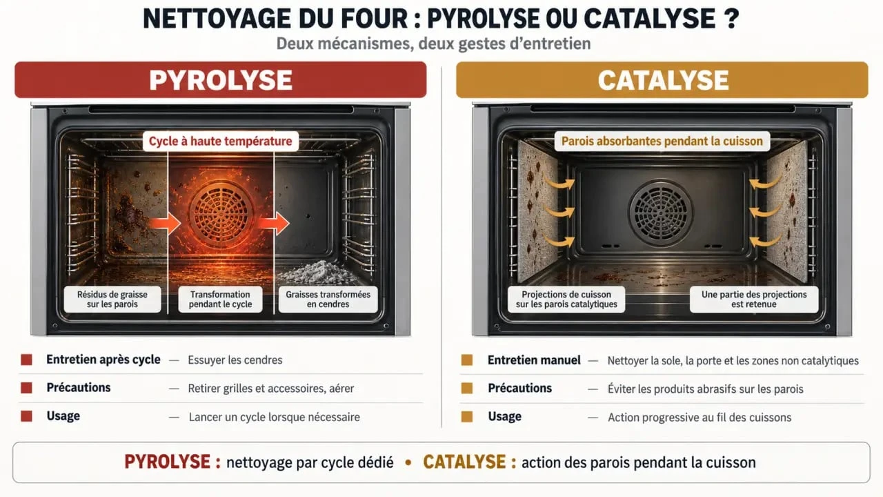 Pyrolyse ou catalyse pour choisir le meilleur four encastrable