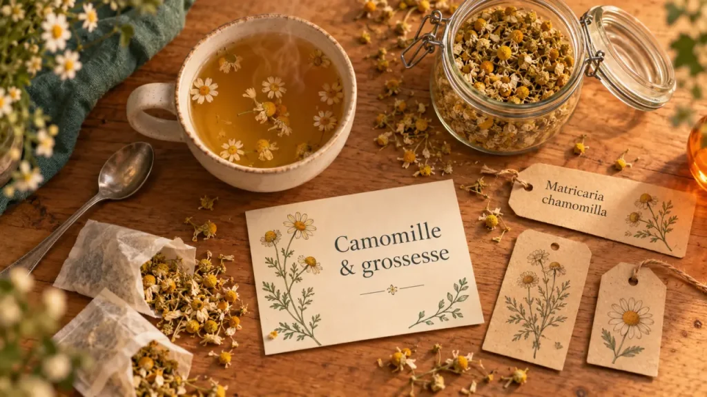 Camomille enceinte : prudence nécessaire, sans conclure au danger après une tasse