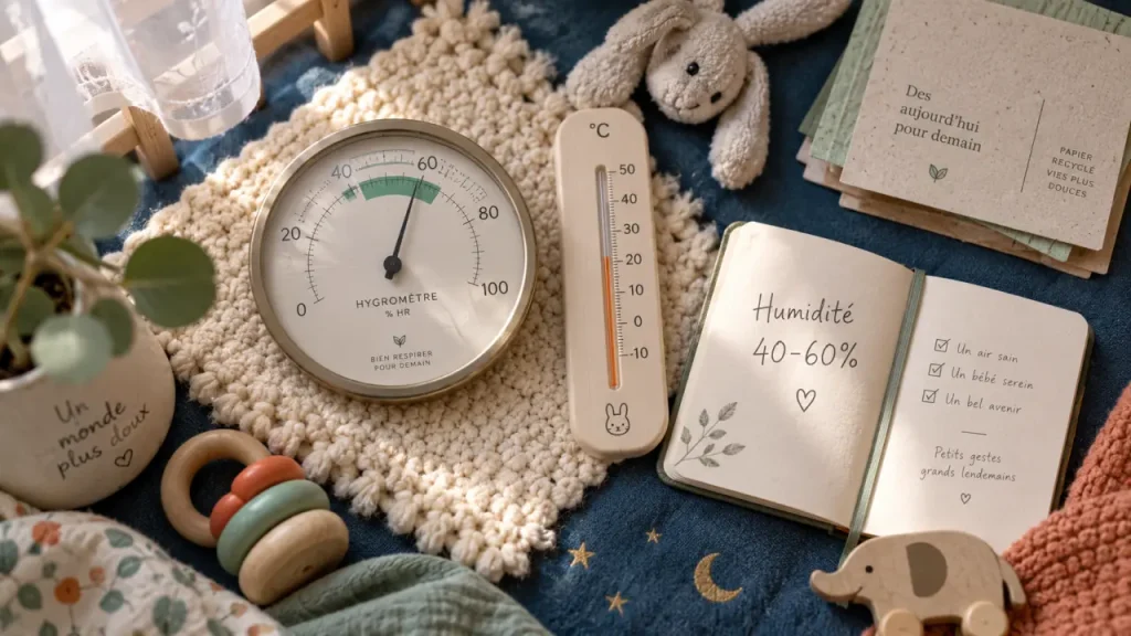 Chambre humide pour bébé : au-delà de 60 %, il faut rechercher la cause