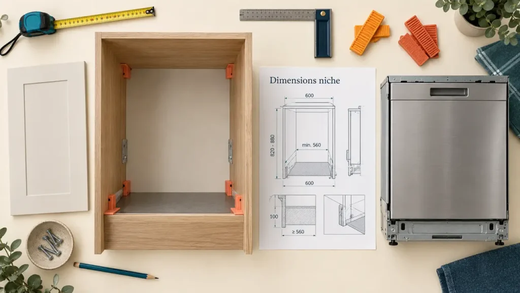 Lave-vaisselle encastrable de 60 ou 45 cm : la niche décide, la capacité suit
