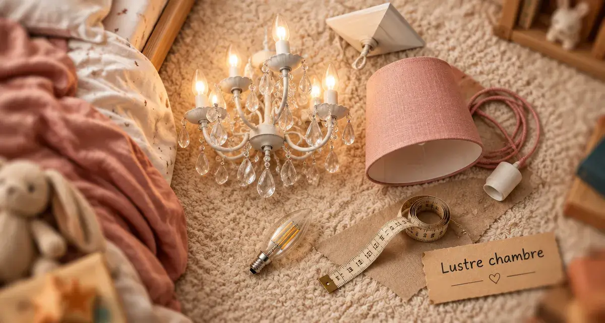 Lustre chambre fille à lumière douce pour chambre enfant
