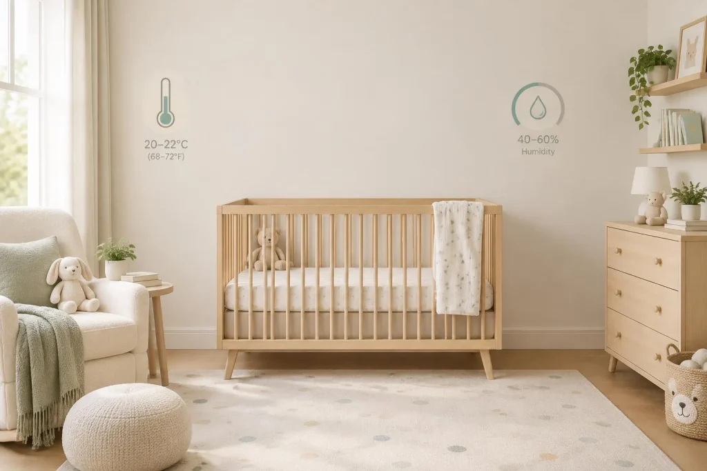 Confort thermique de la chambre de bébé : la nuque sèche compte plus que les mains froides